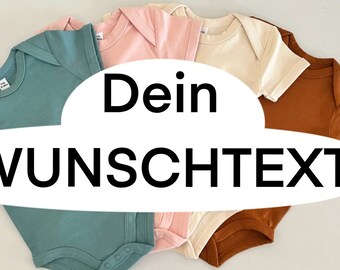 Personalisierter Babybody in verschiedenen Farben mit Wunschdesign