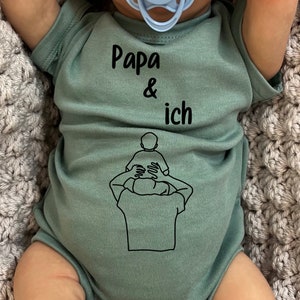 Vatertag Babybody personalisiert/ verschiedene Designs & Farben/ personalisierbares Vatertagsgeschenk/ Geschenk für Babypapa/ Babygeschenk Bild 5