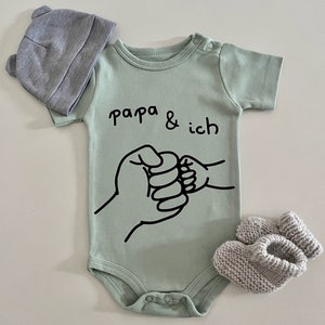 Babybody kurzarm in verschiedenen Farben / Personalisiertes Geschenk zum Vatertag / Papa und ich/ Babypapa/ Neuer Dad Vatertagsgeschenk Bild 5