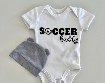 Body per bebè da compagno di calcio/regalo per nascita/vestiti personalizzati per bambini