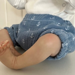 Sommer-Pumphose aus Baumwolle/ Pumphose für Neugeborene, Kleinkind-Sommerhose Musselin/ Baby Musselinpumphose/ Musselinhose/ Sommerhose Baby Bild 1