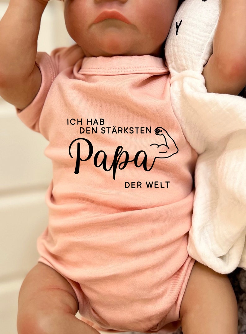 Vatertag Babybody personalisiert/ verschiedene Designs & Farben/ personalisierbares Vatertagsgeschenk/ Geschenk für Babypapa/ Babygeschenk Bild 4