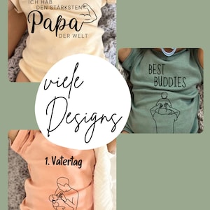 Vatertag Babybody personalisiert/ verschiedene Designs & Farben/ personalisierbares Vatertagsgeschenk/ Geschenk für Babypapa/ Babygeschenk Bild 1