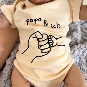 Babybody kurzarm in verschiedenen Farben / Personalisiertes Geschenk zum Vatertag / Papa und ich/ Babypapa/ Neuer Dad Vatertagsgeschenk Bild 2