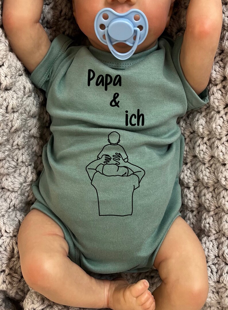 Vatertag Babybody personalisiert/ verschiedene Designs & Farben/ personalisierbares Vatertagsgeschenk/ Geschenk für Babypapa/ Babygeschenk Bild 5