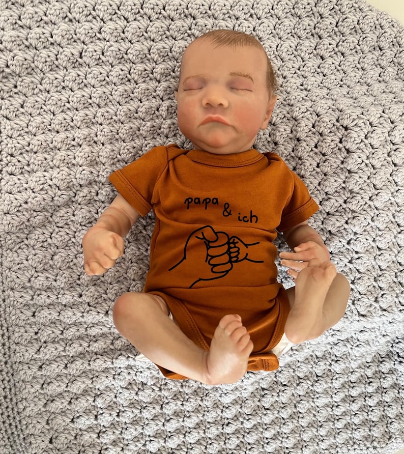 Babybody kurzarm in verschiedenen Farben / Personalisiertes Geschenk zum Vatertag / Papa und ich/ Babypapa/ Neuer Dad Vatertagsgeschenk Bild 3