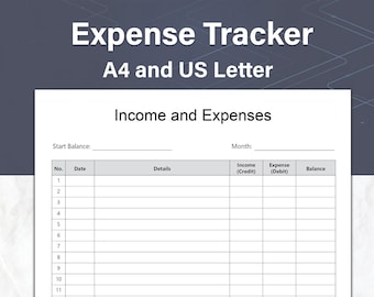 Rastreador de gastos, Hoja de ingresos y gastos, Libro mayor contable simple, Plantilla de GoodNotes, Ideal para la contabilidad de pequeñas empresas