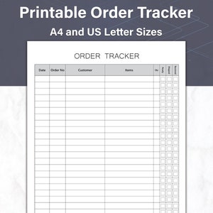 Order Tracker Printable Customer Order Log and Sales Tracker, Ideal for Small Business and Online Sales, GoodNotes Template
