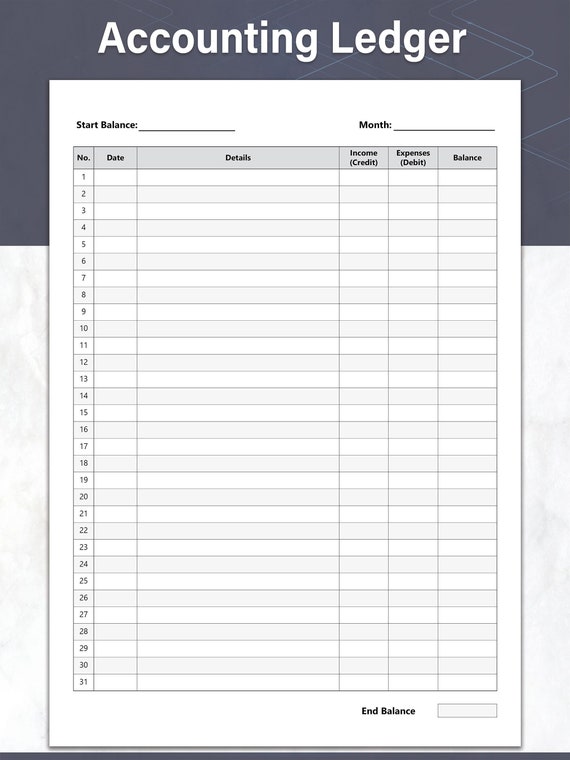 General Ledger Excel Template General Ledger Excel Template