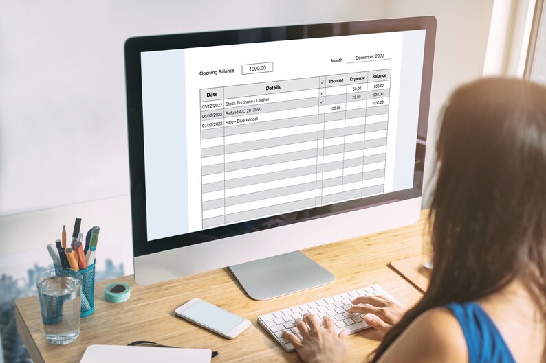 Accounting Ledger, Fillable and Printable Accounts Template, Business ...