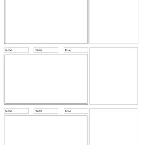 Storyboard Template A4 Printable Storyboard Planner Digital Collage Template and Film Planner, Ideal for Artists and Film Makers image 2