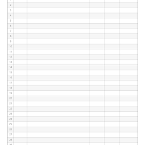 May include: A blank monthly budget tracker with columns for date, details, income, expenses, and balance. The tracker has 31 rows for each day of the month.