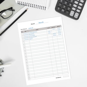 Printable Accounting Ledger PDF, Money Tracker and General Ledger ...