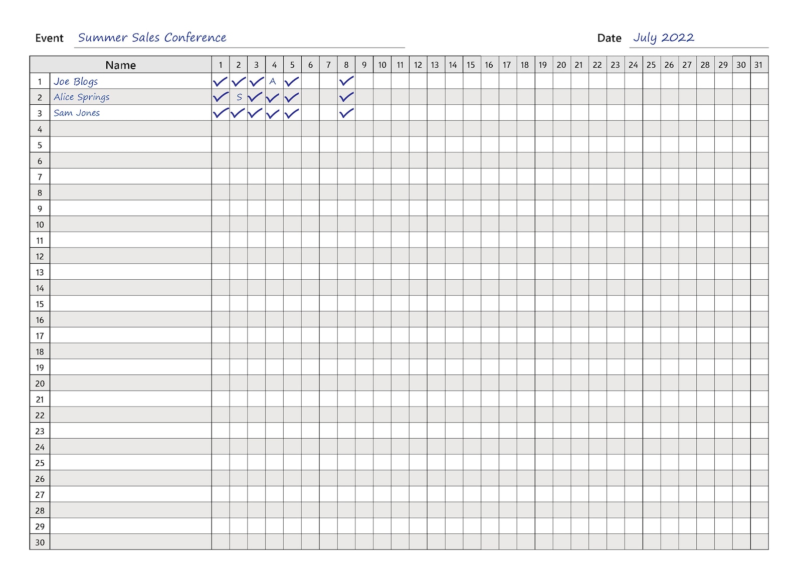 Attendance Tracker Printable Attendance Sheet Home School Tracker