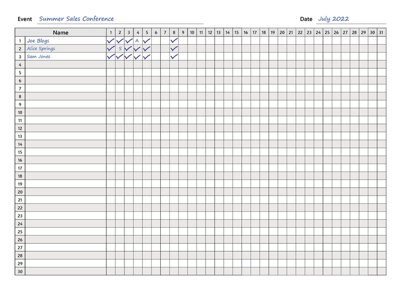 Attendance Tracker Printable Attendance Sheet Home School Tracker Attendance Tracker Printable Attendance Sheet Home School Tracker