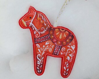 Dala Horse Ornament — SHIELDMAIDEN'S SANCTUM