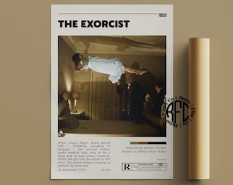 The Exorcist Retro Movie Poster Print | Minimalist Movie Poster | Retro Vintage Art Print | Wall Art | Home Decor