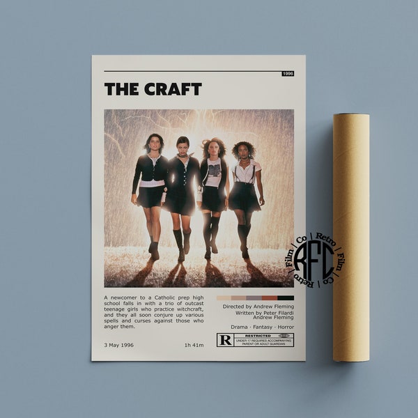 The Craft Retro Movie Poster Print / Póster de película minimalista / Retro Vintage Art Print / Wall Art / Home Decor
