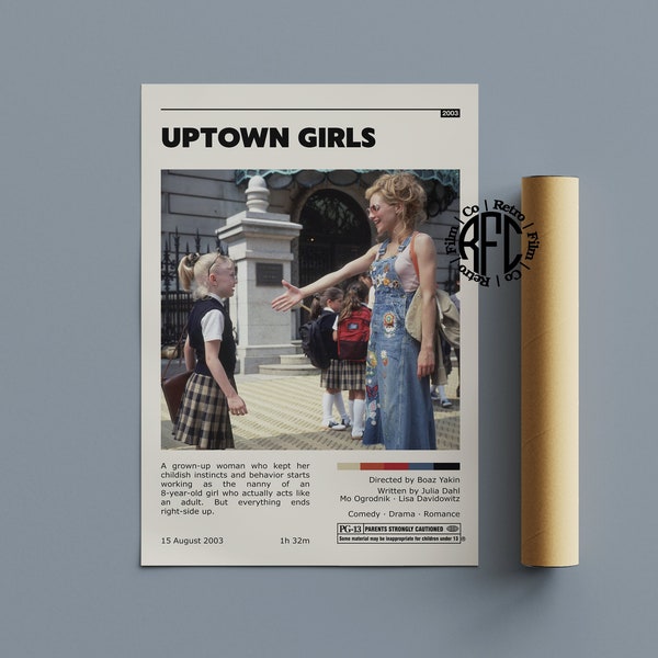 Uptown Girls Retro Movie Poster Print | Minimalist Movie Poster | Retro Vintage Art Print | Wall Art | Home Decor