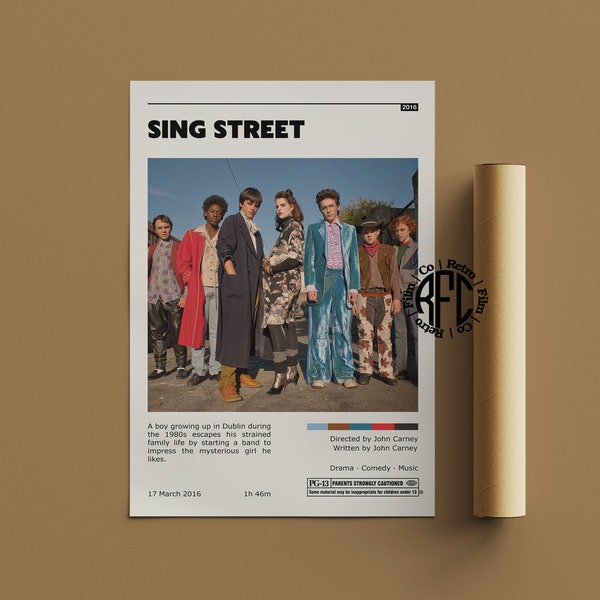 Sing Street Retro Movie Poster Print | Minimalist Movie Poster | Retro Vintage Art Print | Wall Art | Home Decor