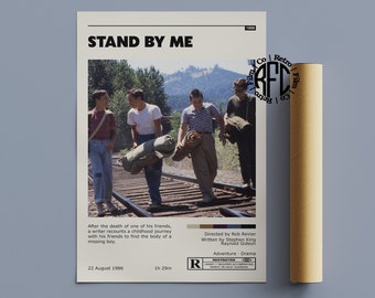 Stand By Me Retro Movie Poster Print | Minimalist Movie Poster | Retro Vintage Art Print | Wall Art | Home Decor