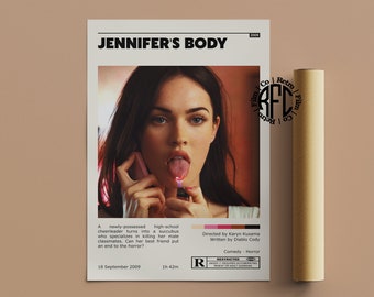 Jennifer's Body Retro Vintage Poster | Minimalist Movie Poster | Retro Vintage Art Print | Wall Art | Home Decor