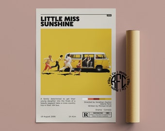 Little Miss Sunshine Retro Vintage Poster | Minimalist Movie Poster | Retro Vintage Art Print | Wall Art | Home Decor
