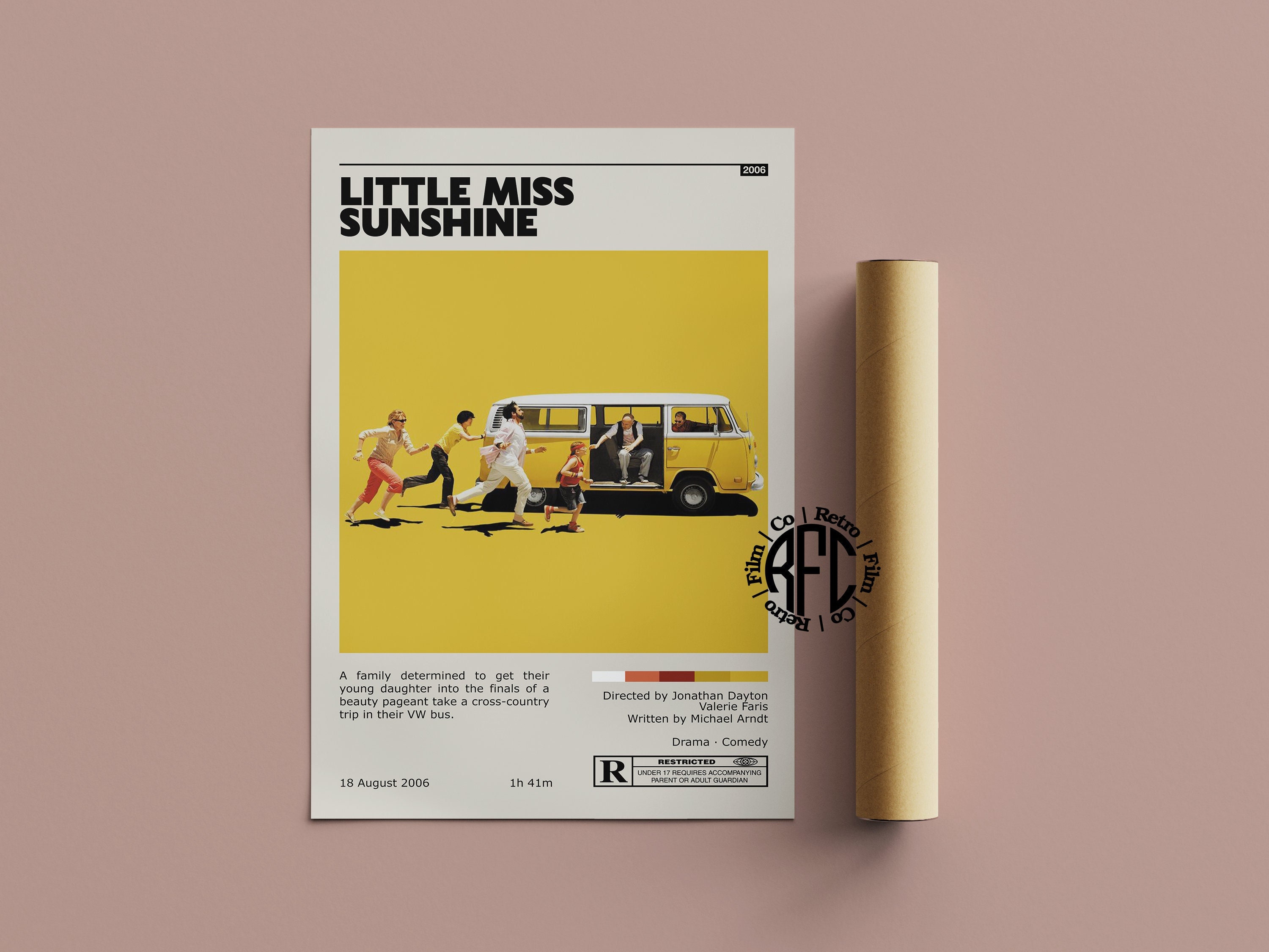 Discover Little Miss Sunshine Retro Vintage Poster, Minimalist Movie Poster