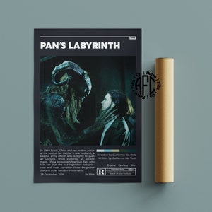 Pan's Labyrinth Retro Movie Poster Print Minimalist Movie Poster Retro Vintage Art Print Wall Art Home Decor Dark