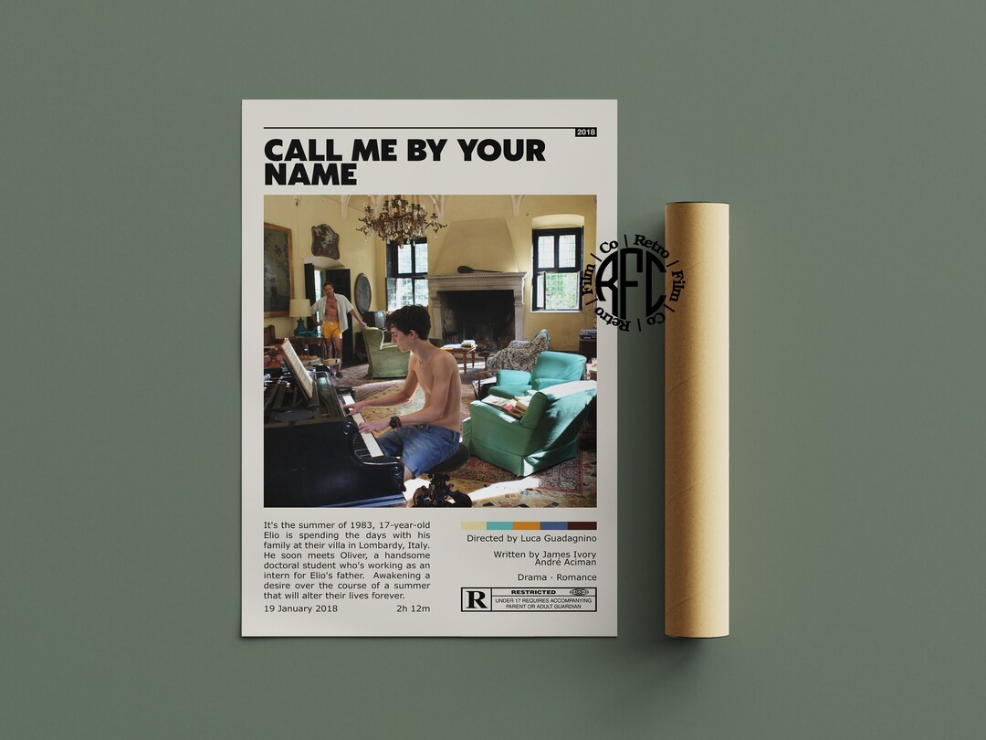Call Me by Your Name Retro Vintage Poster Minimalist Movie Poster Retro ...