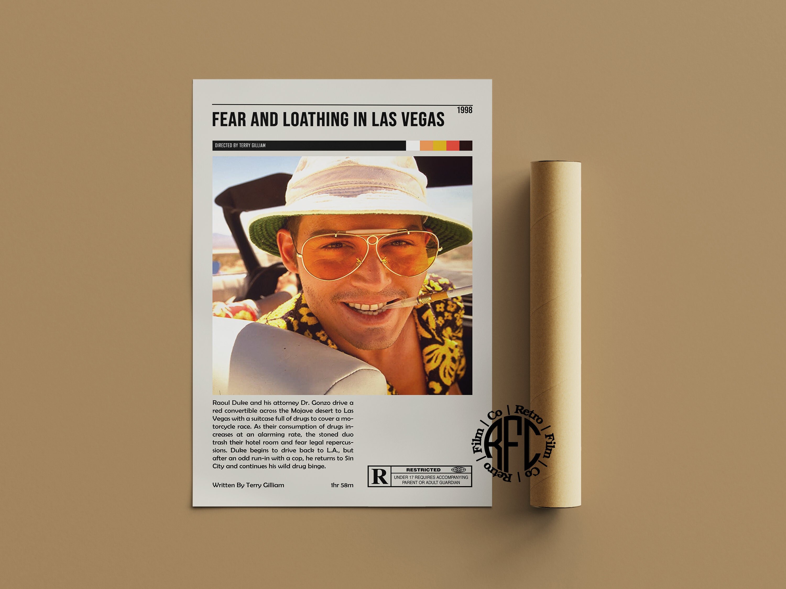 Fear and Loathing in Las Vegas Alternative Colourfull Poster by