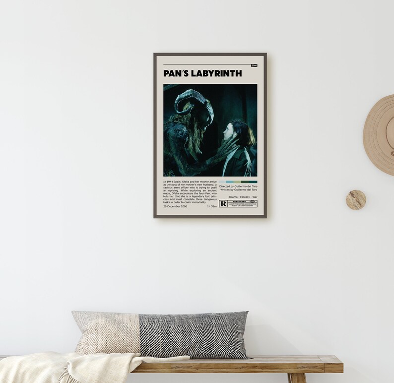 Pan's Labyrinth Retro Movie Poster Print Minimalist Movie Poster Retro Vintage Art Print Wall Art Home Decor image 5