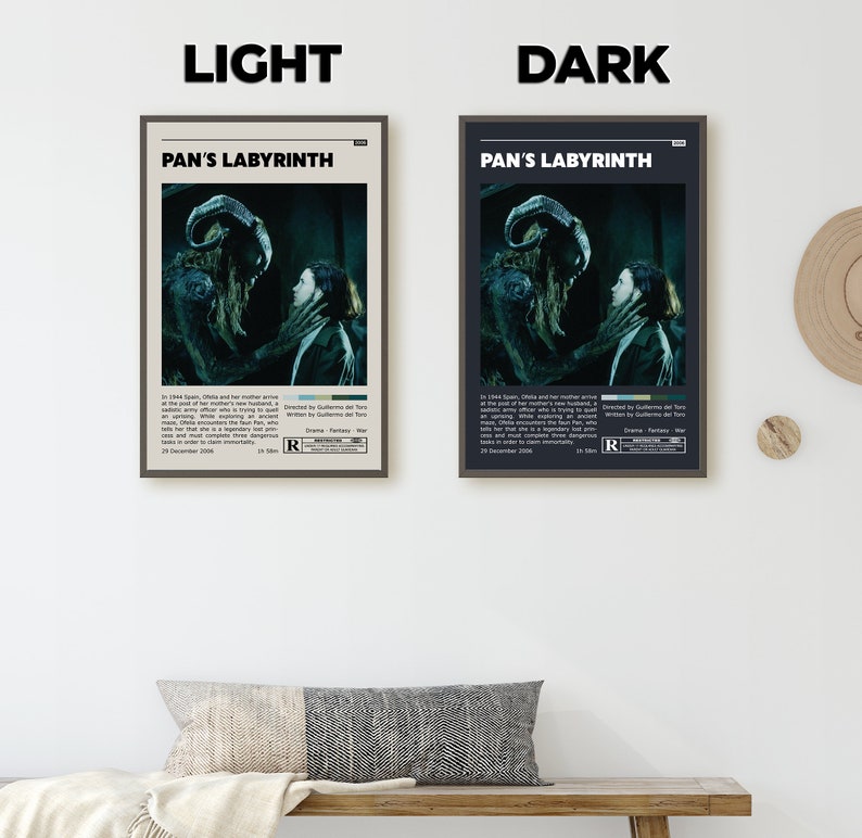 Pan's Labyrinth Retro Movie Poster Print Minimalist Movie Poster Retro Vintage Art Print Wall Art Home Decor image 2