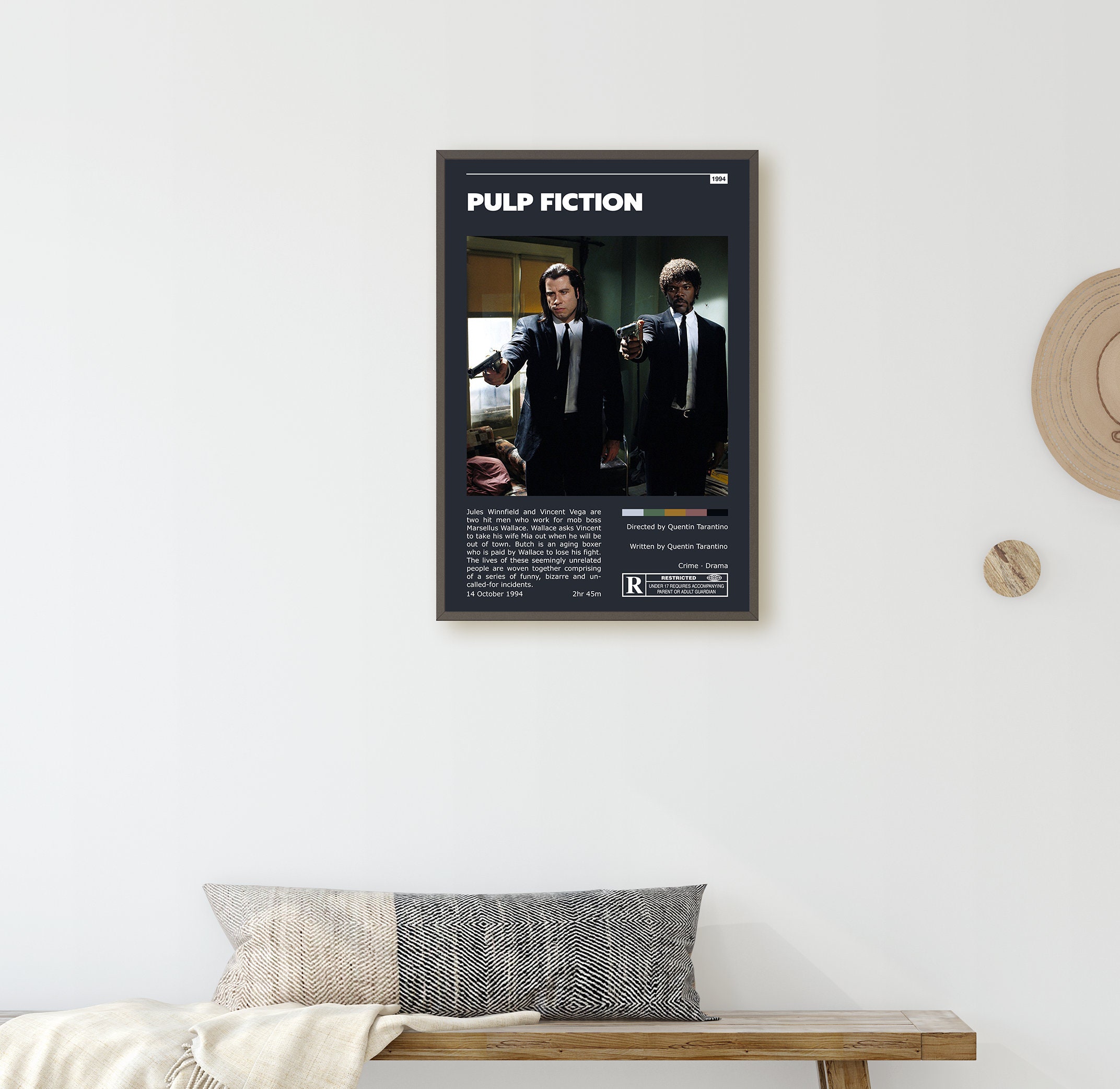Pulp Fiction Retro Movie Poster Print | Minimalist Movie Poster
