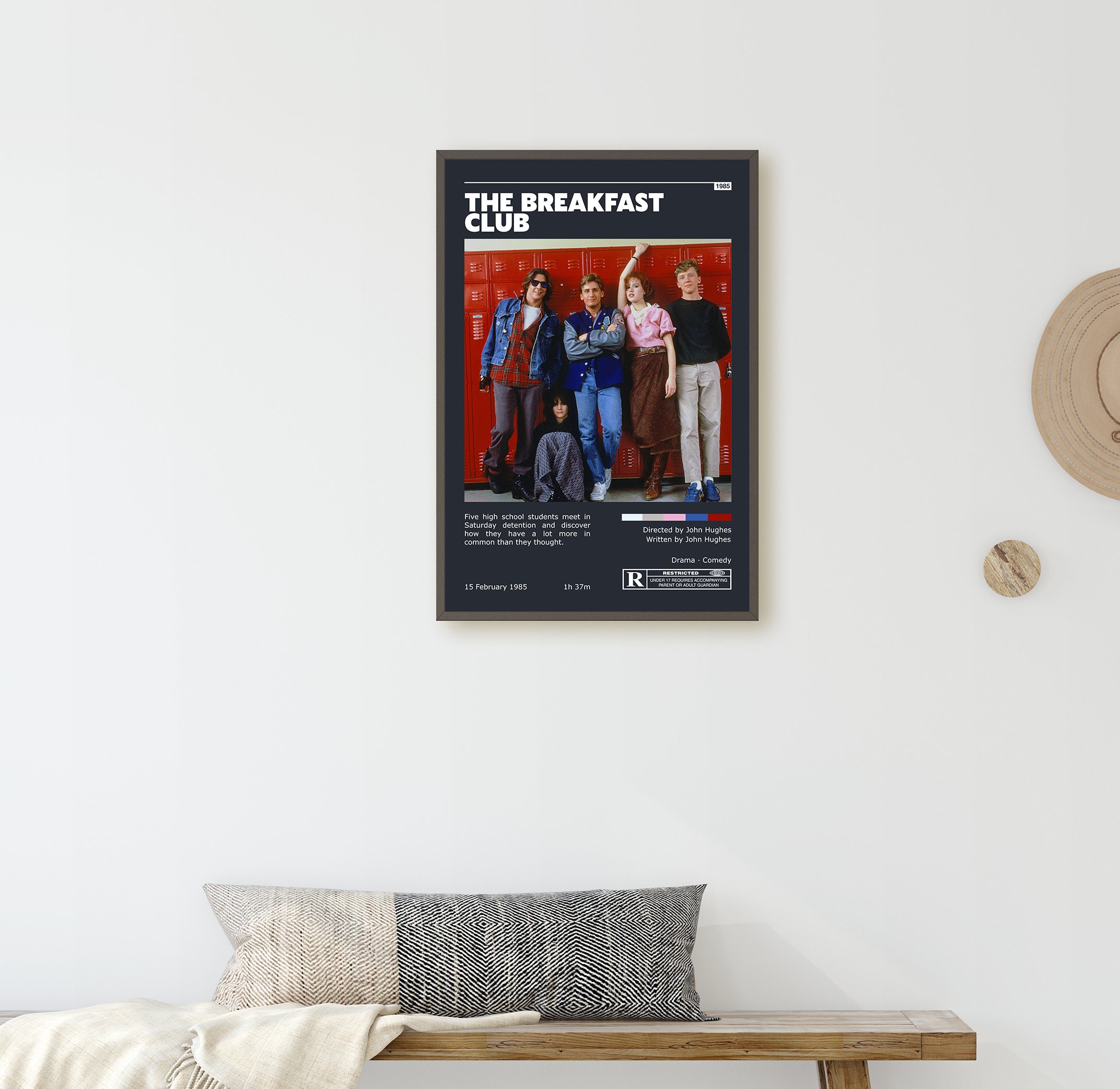 The Breakfast Club Retro Movie Poster Print | Minimalist Movie Poster