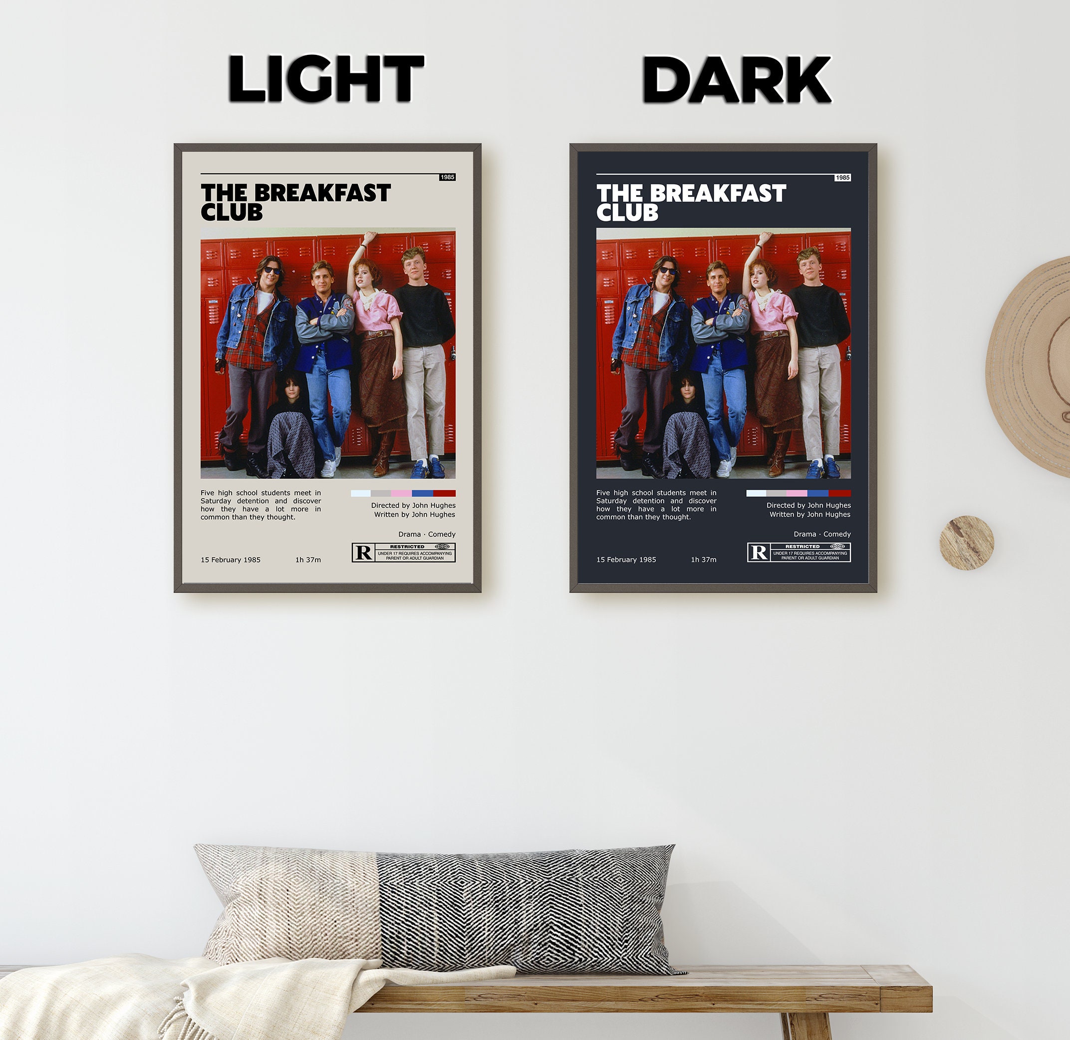 The Breakfast Club Retro Movie Poster Print | Minimalist Movie Poster