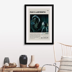 Pan's Labyrinth Retro Movie Poster Print Minimalist Movie Poster Retro Vintage Art Print Wall Art Home Decor image 3