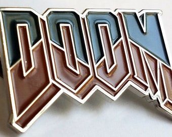 DOOM Logo Video Game Pin