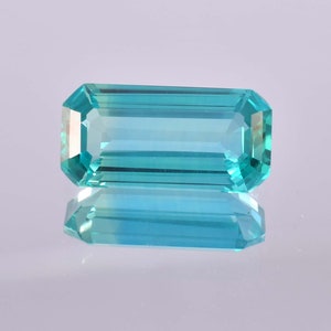 20 x 10 MM Flawless 16.00 Ct Natural Blue Green Bi-Color Parti Sapphire Loose Gemstone GIT Certified Use Jewelry , Ring & Pandent Gemstone