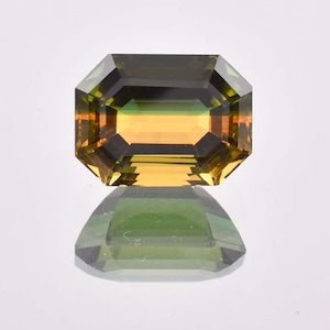 16 x 12 mm Flawless 12.95 Ct 100% Natural Bi-Color Tourmaline Master Emerald Cut Loose Gemstone BOMB Fire Heart Touching GIT Certified gem