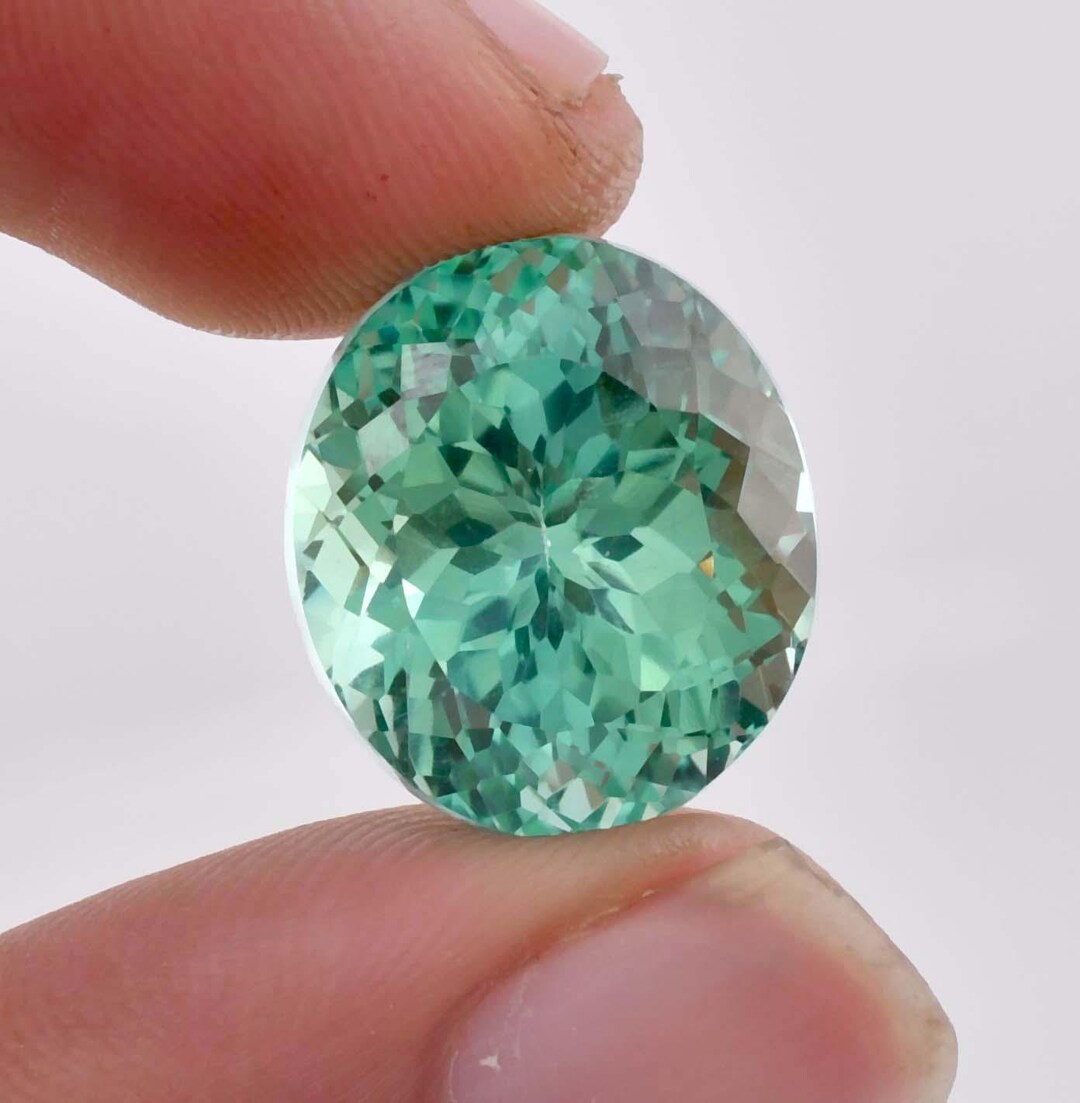 Flawless Natural Blue Green Bi-color Parti Sapphire Loose Gemstone Oval ...