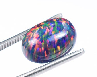 7.10 Ct 100% Natural Untreated Unheated Play Colors Ethopian Opal Oval Shape Cabochon Heart Touching Cabochon Making Ring And Jewelry Raw