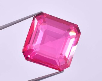 18 x 18 MM Flawless 38.30 Ct Natural Royal Pink Ceylon Sapphire Master Cut Loose Gemstone GIT Certified Heart Touching Ring Making Gemstone