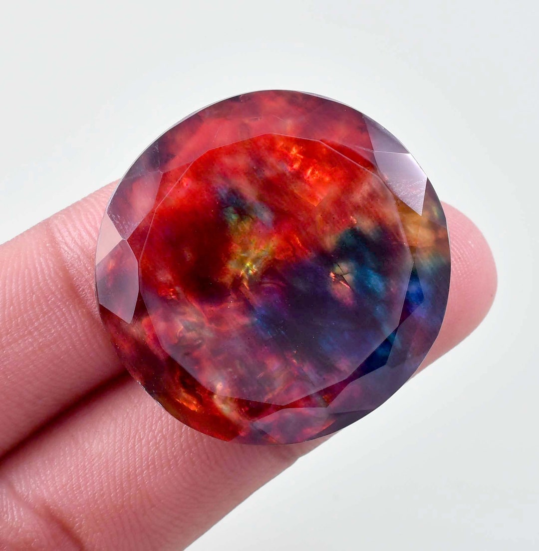 オパール HUGE 60.70 Ct Natural Ammolite Loose Gemstone Opal-like Organic