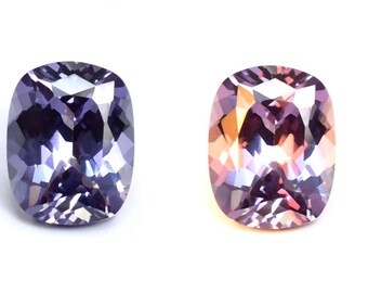 Impeccable 8.65 Ct Natural AAA Color Change Alexandrite Purple Gray Cushion Cut Loose Gemstone GIT Certified Very Precious High-End Glamorous