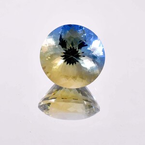 15 X 15 MM Flawless 19.70 Ct Natural Blue Green Bi-Color Parti Sapphire Loose Gemstone GIT Certified Use Jewelry , Ring & Pandent Gemstone bild 2