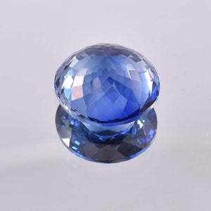 18 x 18 MM Flawless 29.95 Ct Natural Royal Blue Ceylon Sapphire Round Cut Master Cut Gemstone GIT Certified Heart Touching Use Making Ring image 5