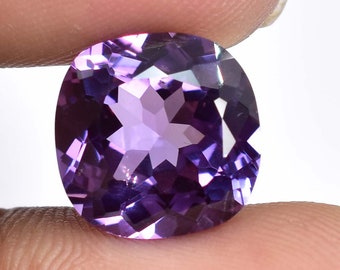 Alexandrite Naturelle à Changement De Couleur - Taille Carrée AAA - Certifiée RIF - 2 Pierres