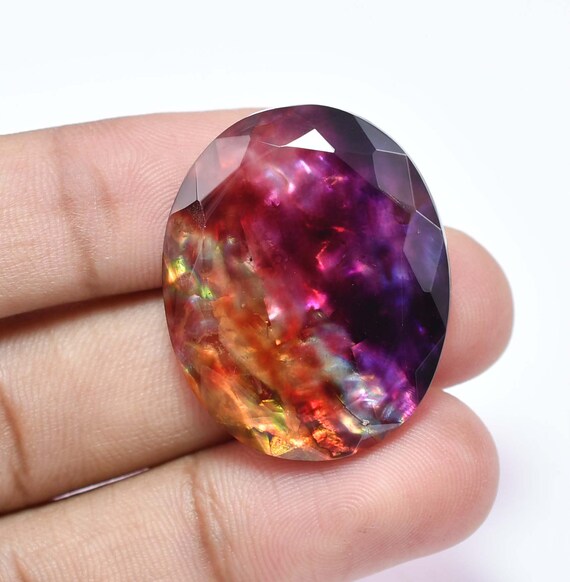 HUGE 46.85 Ct Natural Ammolite Opal-like Organic Precious Gem 