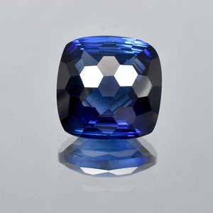 21 x 21 MM Flawless 47.50 Ct Natural Royal Blue Ceylon Sapphire Cushion Cut Master Cut Gemstone GIT Certified Heart Touching Use Making Ring